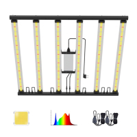 Lampu LED Aluminium Komersial IP66 Pembuang Panas untuk Pertumbuhan Tanaman Spektrum Penuh Merah PPFD, Lampu Laboratorium Budidaya