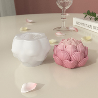 DM980 3D Lotusblütenform Seife Gips Silikonform DIY Lotus Aromatherapie Kerzenform für Chinesische Handwerkskunst
