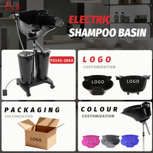 Bestseller: Elektrisches Haarwaschbecken aus Kunststoff für den Salon mit Tank, Friseurwaschbecken und Stuhl - Product Image 2