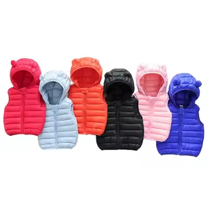Nouveau Bébé Fille Manteau D'hiver À Capuche Vers Le Bas Gilet Enfants Gilet Avec Oreille Enfants Vêtements Chauds Garçon Filles Veste <span class=keywords><strong>Sans</strong></span> Manches Outwear - Product Image 1