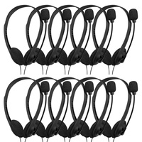Écouteurs filaires 3,5 mm avec micro, contrôle du volume, étanches IPX-4, cordon de 1,2 m, 40 mm, 20-20 kHz, son parfait, casque pour appels téléphoniques, bureau