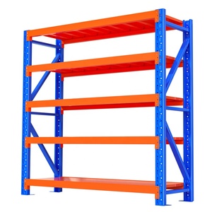 Étagères de stockage d'entrepôt réglables en acier laminé à froid multicouche, de qualité industrielle, à usage moyen, avec revêtement en poudre et protection contre la corrosion - Product Image 1