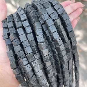 JD драгоценные камни оптом 4 мм 8 мм 10 мм 12 мм натуральный вулканический камень квадратной формы бусины идеально подходят для изготовления ювелирных изделий - Product Image 6