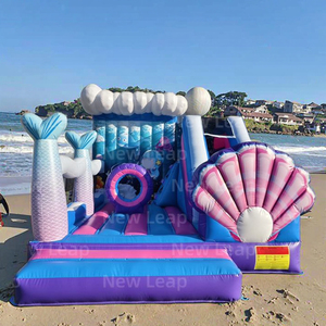 Yuedong inflable 5M <span class=keywords><strong>Shell</strong></span> hinchable océano mar Moonwalk dibujos animados parque temático Castillo tobogán obstáculos - Product Image 1