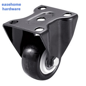 Möbel-Schwenkrolle mit Bremse, PVC-Räder, 40 kg Tragkraft, leise, langlebig, Plattenmontage - Product Image 1