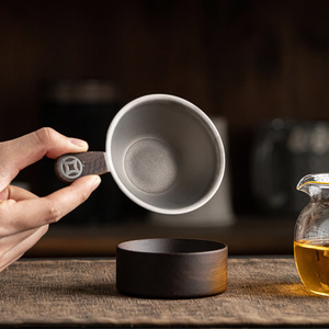 Pure Titanium <b>Tea</b> Strainer Set With Filter And Cup For <b>Tea</b> Brewing - Product Image 2