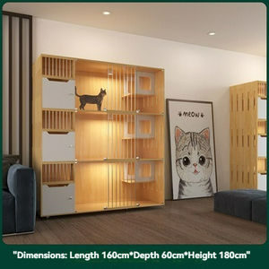 Villa de lujo para gatos con diseño Hotel para gatos de varios niveles con diseño - Product Image 4