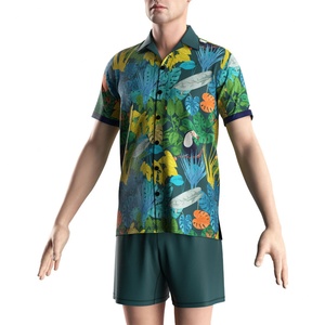 Chemise à manches courtes à séchage rapide pour homme, motif floral, vêtements de plage unisexes, chemises hawaïennes personnalisées - Product Image 5