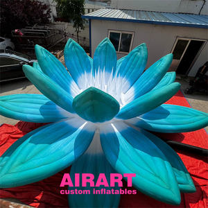 Decorazione <span class=keywords><strong>a</strong></span> Tema Outdoor: Fiori di Loto Gonfiabili Blu Modello di Fiore di Loto Gonfiabile Personalizzato per Esposizione - Product Image 5