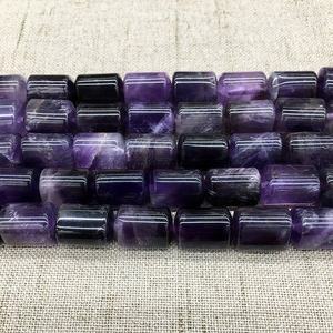 Tubes floraux en pierres d'améthyste, tubes naturels, perles, livraison gratuite - Product Image 4