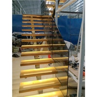 VIKO Escalier moderne en bois à LED Mono Stringer Escalier