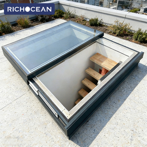 Fenêtre de toit électrique en aluminium de style américain RICHOCEAN, double vitrage Low-E, pour évacuation des sous-sols et extérieur - Product Image 2