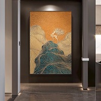 Impression Giclée d'Art Moderne : Peinture Neuf Poissons Encadrée en Alliage d'Aluminium – Décoration d'Entrée, Art Mural de Fond de Canapé, Style Luxe Léger