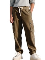 Pantalon de jogging décontracté personnalisé pour hommes, en satin de nylon/coton, ensemble 2 pièces avec short et poches latérales pleine longueur – Vente en gros