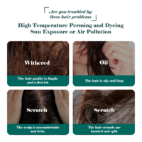 Après-shampoing Bio Éclaircissant à l'Eucalyptus et à la Menthe, Épaississant, Lissant, Hydratant, Soin Rafraîchissant du Cuir Chevelu, Traitement Volumisant pour Cheveux Bouclés
