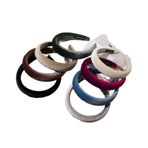 <span class=keywords><strong>Bandeau</strong></span> en velours pour femme avec anneau <span class=keywords><strong>éponge</strong></span> et <span class=keywords><strong>bandeau</strong></span> de <span class=keywords><strong>sport</strong></span> et de maquillage - Product Image 1