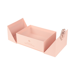 Boîte cadeau rose vide luxueuse et exquise, ornée de roses, petit emballage cosmétique pour offrir des cadeaux élégants pour un anniversaire - Product Image 3