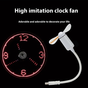 批发创意USB夜光风扇带防时钟时间蛇闪光效果免费弯曲促销商务礼品 - Product Image 3