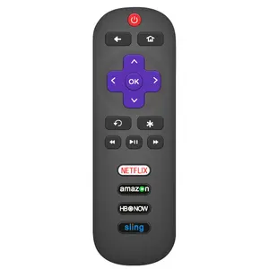 HY รีโมทคอนโทรลบลูทูธเหมาะสำหรับ RC280รีโมต roku TV พร้อมกุญแจคล้อง Netflix Sling Hulu Vudu