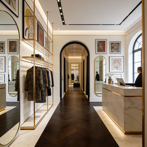 Design d'intérieur de boutique de vêtements de luxe, présentoirs haut de gamme pour vêtements homme et femme pour magasin de vêtements - Product Image 6