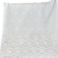 Tissu en coton blanc brodé ZSY Fashion 100 % coton avec motif brodé, accessoire tissé respirant pour filles