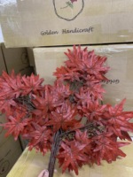 Bouquet de feuilles d'érable artificielles de haute qualité pour décorations de fête et de jardin, feuilles d'érable d'automne