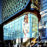 Écran transparent en film LED pour publicité sur verre, affichage LED adhésif, super fin, CNS-P20mm, mur vidéo LED flexible