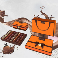 Cajas de cartón de chocolate de grado alimenticio de color de tamaño personalizado de San Valentín 2024, caja de embalaje de papel para dulces, galletas, dulces, regalo