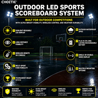 Tableau d'affichage numérique LED pour padel, taille personnalisée, avec système de notation par capteur