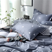 Ensemble de literie brossé en microfibre douce, fournisseur d'usine, ensemble de draps imprimés, 4 pièces en microfibre