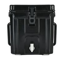 Coffre à glace rotomoulé de couleur noire 10L avec distributeur de robinet garder la glacière de stockage d'isolation froide pour le camping en plein air