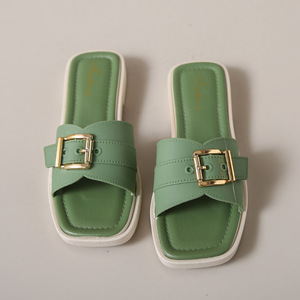 Nuove Ciabatte <span class=keywords><strong>Estive</strong></span> da Donna e Ragazza, Sandali Bassi da Spiaggia con Fibbia Quadrata, Stile Coreano, per Esterni, Quotidiani, Casual, Shopping - Product Image 3