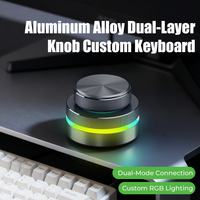 Teclado Inalámbrico RGB de Aluminio con 1 Perilla, Programable, con Macros Personalizables, Teclado Numérico de Doble Capa, Mini Teclado Inteligente para Computadora