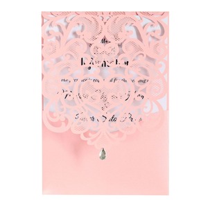 Convite de Casamento e Noivado Estilo Europeu de Alta Qualidade com Corte a Laser, Renda e Design Vazado em Papel Perolado - Product Image 6