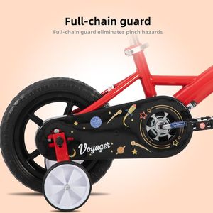 Vélo enfant <span class=keywords><strong>pas</strong></span> <span class=keywords><strong>cher</strong></span> 12 pouces à une vitesse pour garçons et filles de 2 à 4 ans avec roues d'apprentissage, panier amovible et poignée parentale - Product Image 4