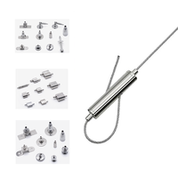 Kit d'éclairage mural réglable système de suspension de câble en acier inoxydable avec pince de câble de piste fil de soudage coupe flexion