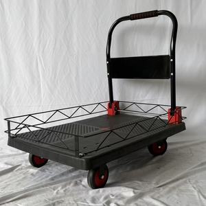 High Quality Heavy Duty Durable Anti-skid Panels Platform <b>Truck</b> Folding Hand Trolley with Fence and Silent Wheels Made in China - Product Image 6