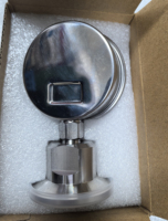 Manomètre à trois colliers en acier inoxydable, manomètre sanitaire à membrane, manomètre à trois colliers