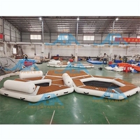 Tente de bateau gonflable de plate-forme flottante de mer multi-personnes barre de loisirs canapé chaise longue rangée flottante lit flottant piscine Yacht