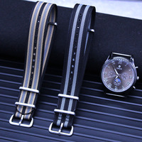 Bracelets de montre en nylon tressé classique de nouvelle conception Yunse Fashion, tissés en une seule pièce, en tissu côtelé, 18 mm, 20 mm, 22 mm, adaptés à différentes montres