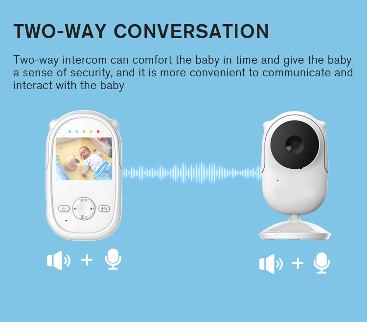 2.4 inch amazon hot selling baby monitor with two way talking
