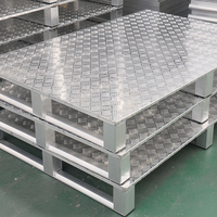 Palette en acier et aluminium robuste |   Capacité de 1000 kg, résistant à la corrosion, assemblage à verrouillage rapide pour usage industriel
