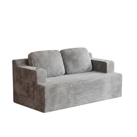 Cord-Sofa mit Kompressions- und Vakuumverpackung, Getränkehalter, doppelseitigen Taschen und Memory-Schaum-Kissen für das Wohnzimmer