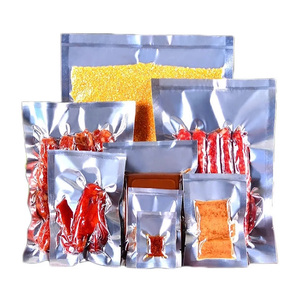 Gold One Side Silver <strong>Foil</strong> One Side Clear/transparent Zip Lock Bag Design Aluminum <strong>Foil</strong> <strong>Vacuum</strong> Food Sealer Bags - Product Image 1