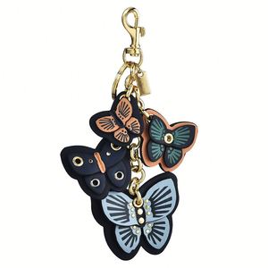 Llavero de mariposa de cuero PU al por mayor con temática de insectos para mujer, dijes para bolso - Product Image 4
