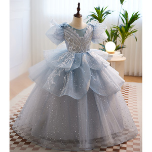 Vestido <span class=keywords><strong>de</strong></span> Verano Azul Noble <span class=keywords><strong>de</strong></span> Alta Gama <span class=keywords><strong>para</strong></span> Niñas, Falda Tutú <span class=keywords><strong>de</strong></span> Princesa <span class=keywords><strong>para</strong></span> <span class=keywords><strong>Bodas</strong></span>, Actuaciones y Eventos, Colección 2026 - Product Image 2