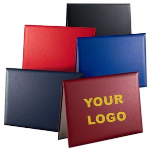 Bìa Giữ Giấy Chứng Nhận Bằng Da Có Đệm In Folio Vàng Theo Yêu Cầu Với Các Cạnh Xoay Cho Thư Mục Giải Thưởng Bằng Tốt Nghiệp - Product Image 1