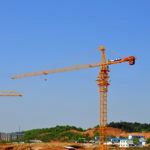 Competitive Price 8 Tons QTZ Series 6010 Erect Hammerhead Travelling Tower Crane