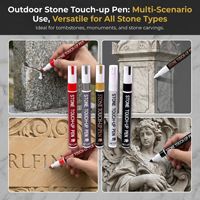 Marqueur de retouche pour pierre, stylo de réparation imperméable pour granit, marbre, pierre tombale, monument, sculpture, gravure, restauration DIY