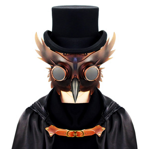 <span class=keywords><strong>Masque</strong></span> à long bec en PU, style steampunk, gothique, punk, pour cosplay, Halloween, <span class=keywords><strong>masque</strong></span> de pestilence, accessoire de costume médiéval. - Product Image 4